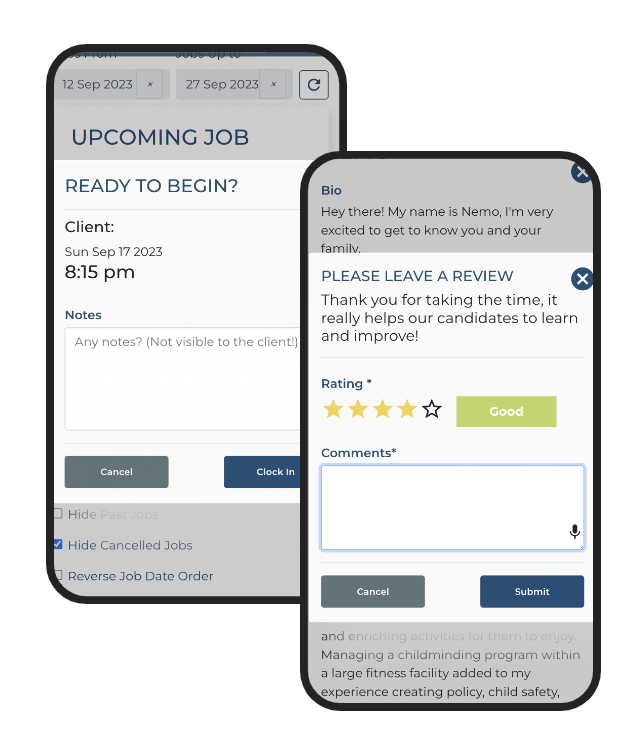 nanny agency booking software enginehire