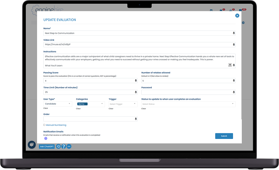 Candidate Evaluation Tool
