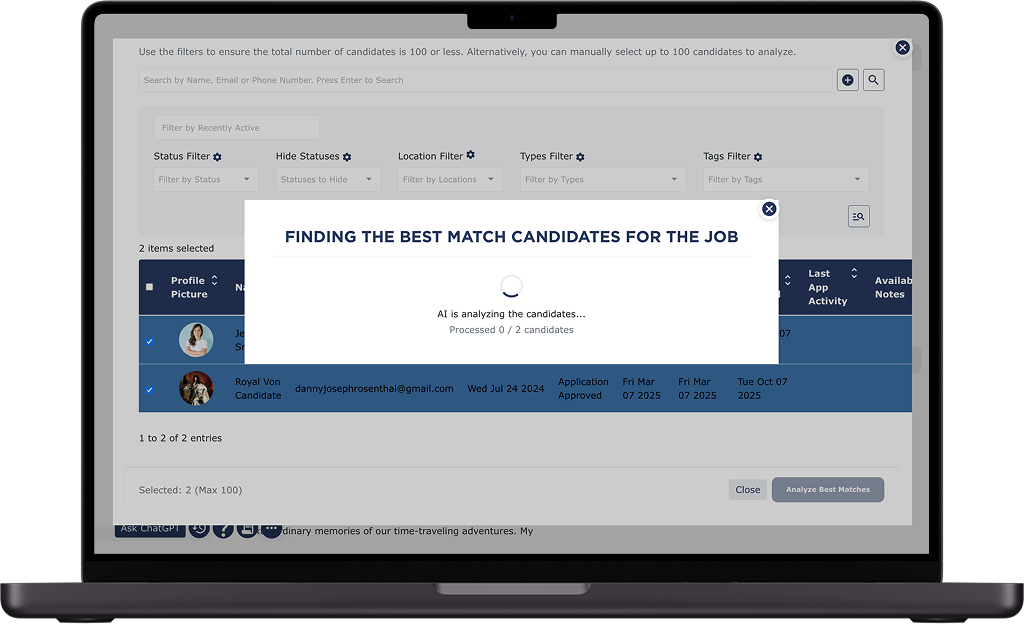 ai matching EngineHire