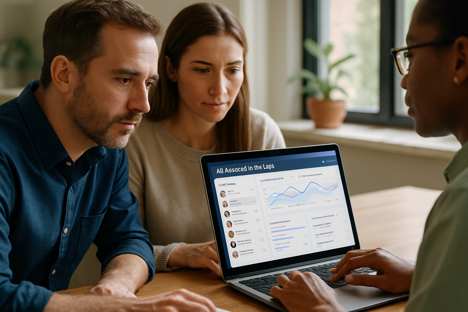 AI recruitment workflow automation dashboard on a recruiter’s screen Ultra realistic photo of a laptop showing hiring automation steps, soft lighting, crisp detail.