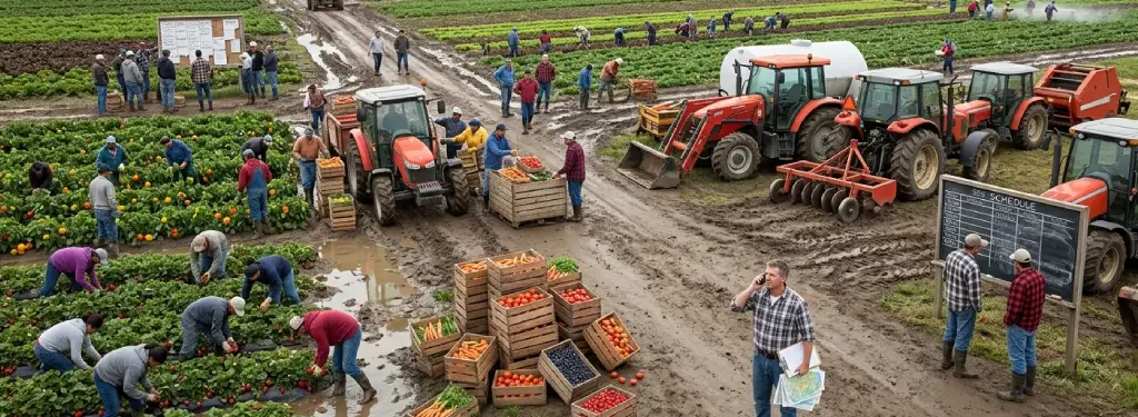 Challenges in Agriculture Scheduling EngineHire