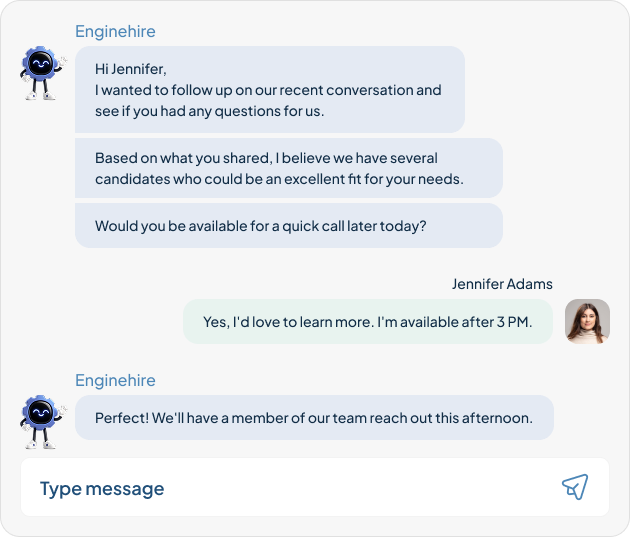 sales chat EngineHire