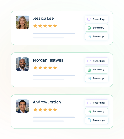 AI Interview Agent Tab Test 2 8 Review Candidates Faster