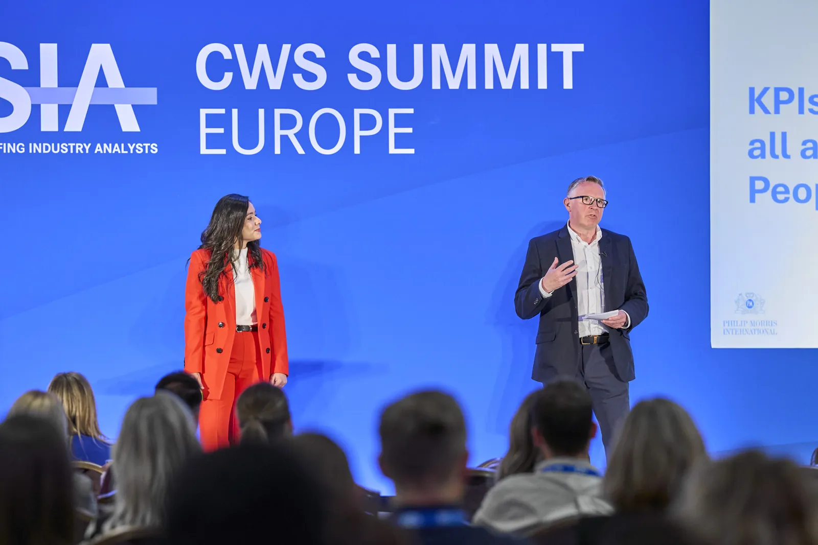 SIA CWS Summit 2027 Europe highlights – two presenters discussing workforce insights